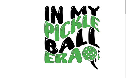 VINYL Decal | In My PICKEBALL ERA | Dinking Pickleball | Love Pickleball Car Window Decal | Cup Computer Decal