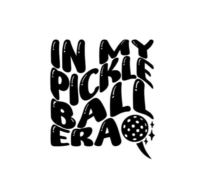 VINYL Decal | In My PICKEBALL ERA | Dinking Pickleball | Love Pickleball Car Window Decal | Cup Computer Decal