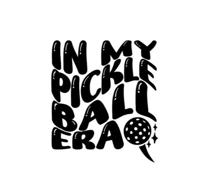 VINYL Decal | In My PICKEBALL ERA | Dinking Pickleball | Love Pickleball Car Window Decal | Cup Computer Decal