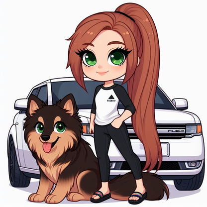 AI Generated Cartoon Profile Digital Download - profile pic - personalized profile image - Social Media Profile Picture