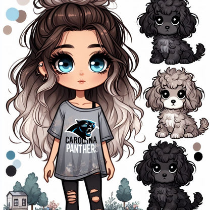 AI Generated Cartoon Profile Digital Download - profile pic - personalized profile image - Social Media Profile Picture