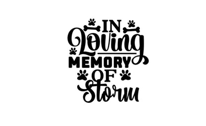 Vinyl Decal |IN LOVING MEMORY Dog Decal |Memorial Decal with Paw Print/Bone| Bereavement Decal | Personalized Dog Memorial| Condolences Gift