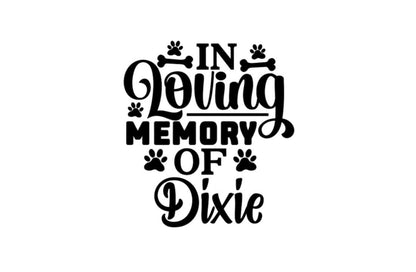 Vinyl Decal |IN LOVING MEMORY Dog Decal |Memorial Decal with Paw Print/Bone| Bereavement Decal | Personalized Dog Memorial| Condolences Gift