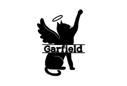 Vinyl Decal |Cat Memorial Decal |Memorial Decal Cat with Halo|  Pet/Cat Bereavement Decal | Personalized Cat Memorial| Condolences Gift
