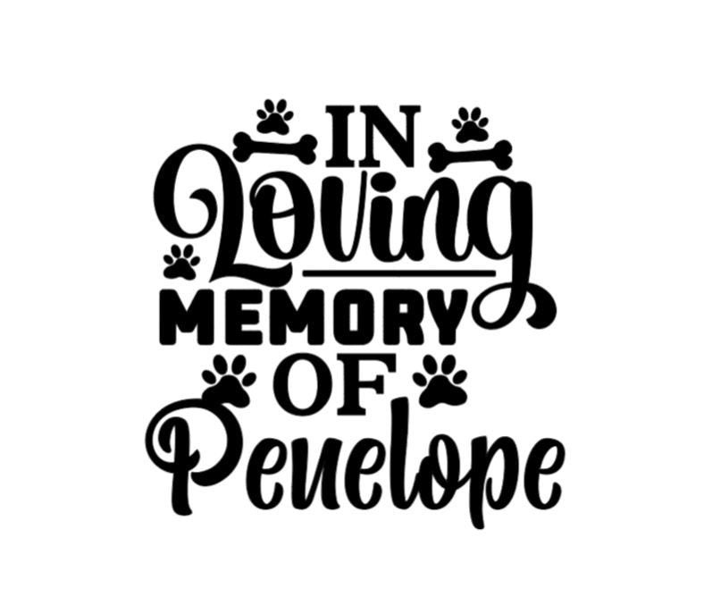 Vinyl Decal |IN LOVING MEMORY Dog Decal |Memorial Decal with Paw Print/Bone| Bereavement Decal | Personalized Dog Memorial| Condolences Gift