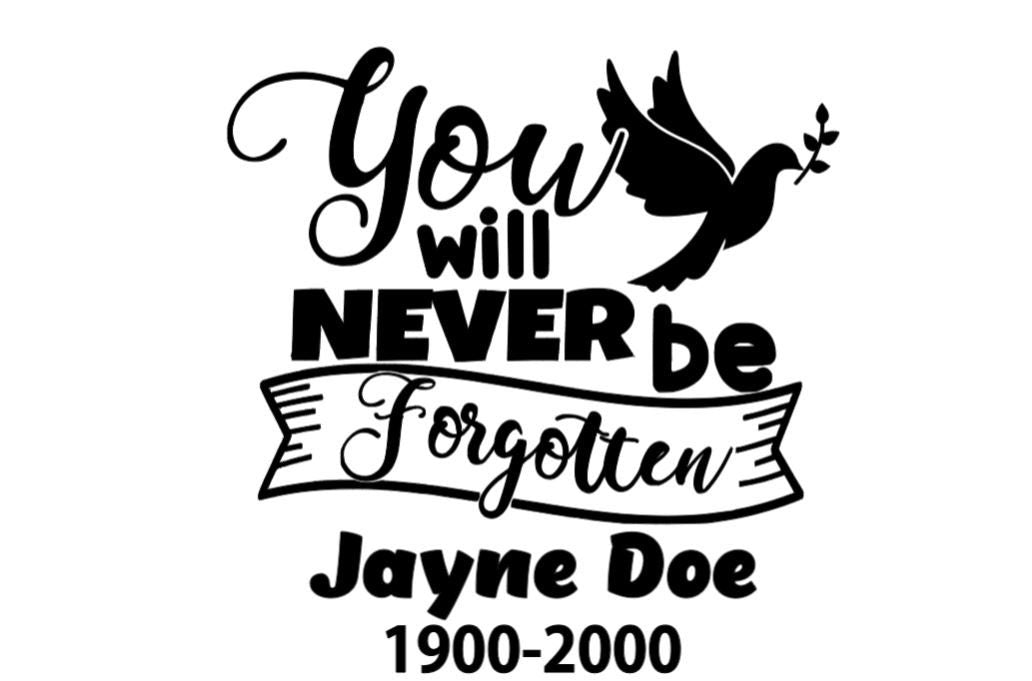 Vinyl Decal | YOU WILL NEVER Be Forgotten Memoral Vinyl Decal | Memorial for Family and Friends | Bereavement gift| Personalized Memorial