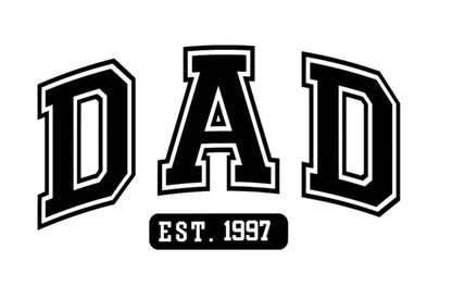 Custom Dad Established [YEAR] Vinyl Decal – Father’s Day Gift, Birthday Gift for Him, Car, Cup, Window & Laptop Sticker