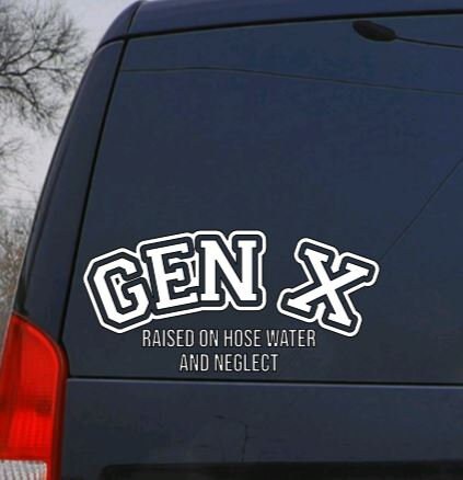 Generation X Vinyl Decal, GEN X Decal, Gen X Movement, Father's Day Gift, Birthday Gift Idea Decal Car, Window, Laptop Decal