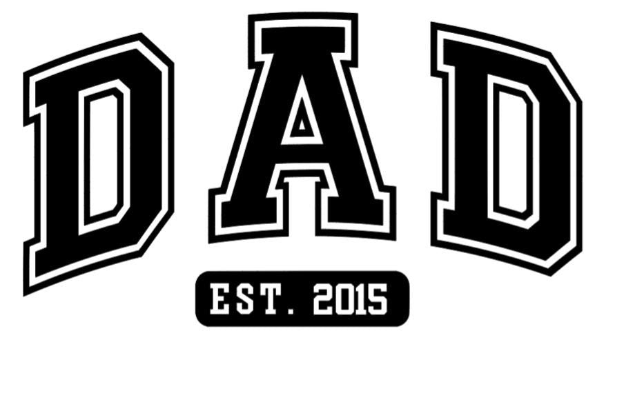 Custom Dad Established [YEAR] Vinyl Decal – Father’s Day Gift, Birthday Gift for Him, Car, Cup, Window & Laptop Sticker