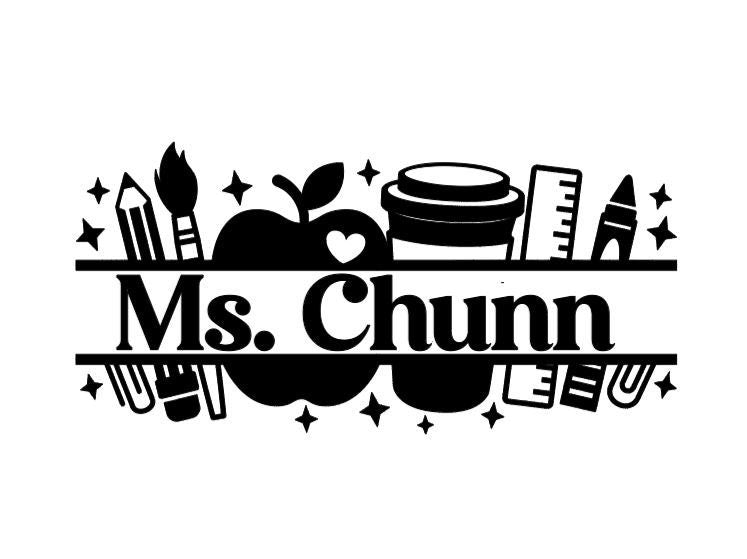 VINYL Decal | Teacher Decal | Door Decal Teacher Name | Classroom Decal Vinyl Sticker | Window Decal Computer Decal