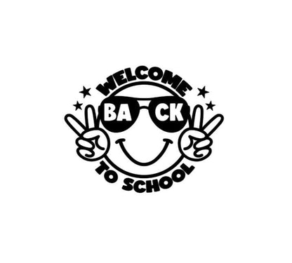 VINYL Decal | SMILEY FACE Teacher Decal | Welcome Back to School Door Decal  | Classroom Decal Vinyl Sticker | Window Decal Computer Decal