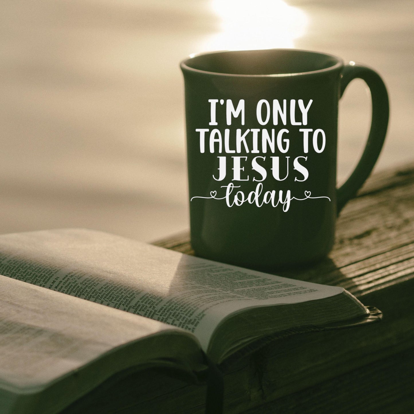 I'm only talking to Jesus today VINYL DECAL | Jesus Religious Decal | Christian Decal | God Jesus | Car Window, Coffee mug, Computer Decal