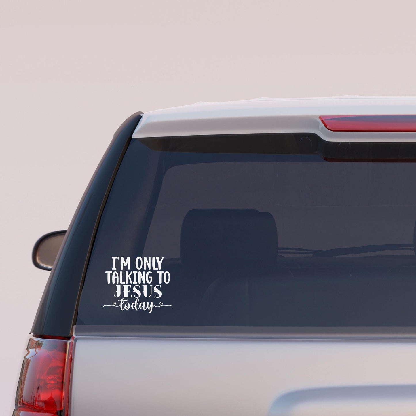 I'm only talking to Jesus today VINYL DECAL | Jesus Religious Decal | Christian Decal | God Jesus | Car Window, Coffee mug, Computer Decal