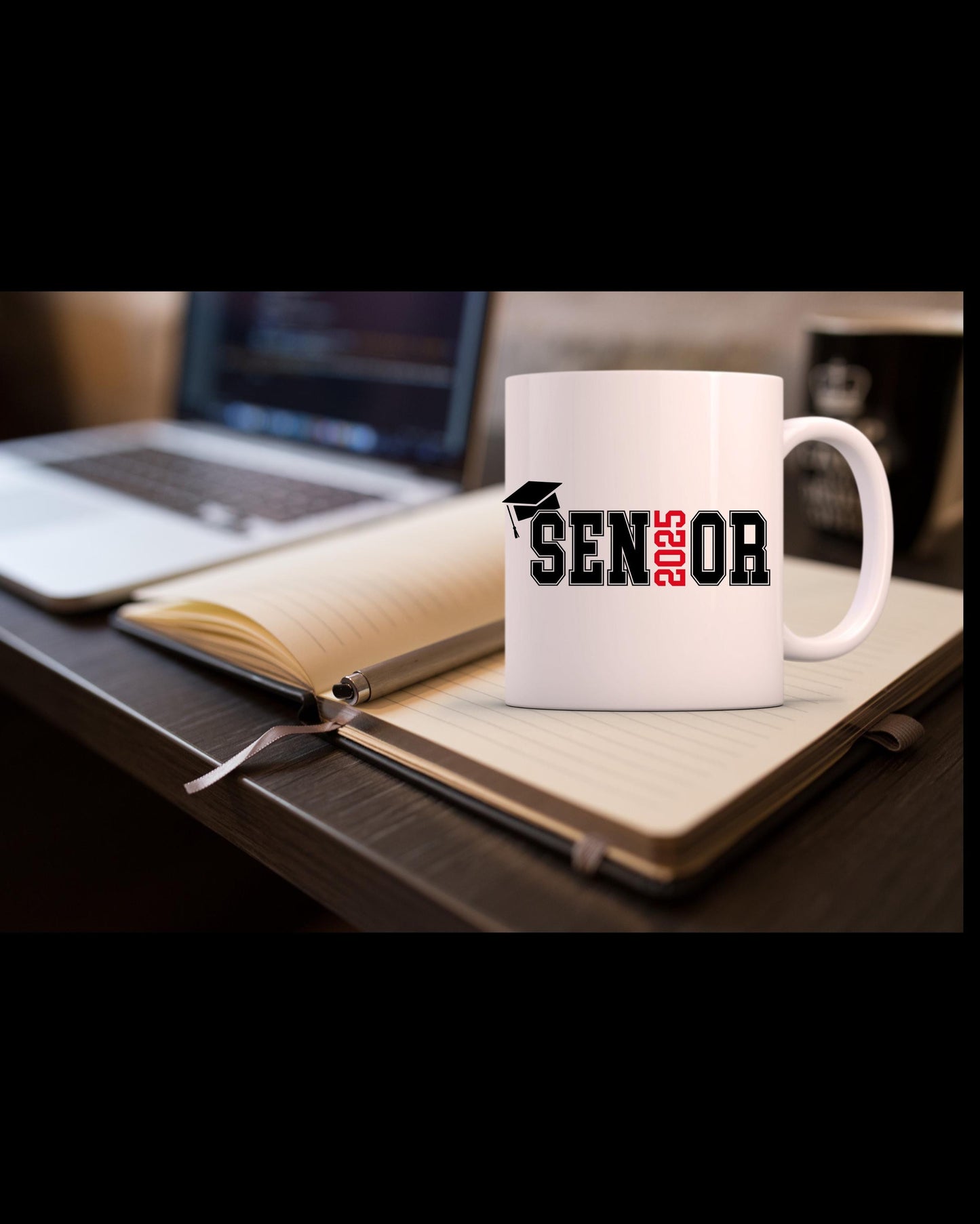 Customizable SENIOR With Grad Cap and 2025 Vinyl Decal Sticker – Show Off Your Senior Year – Personalized School Colors
