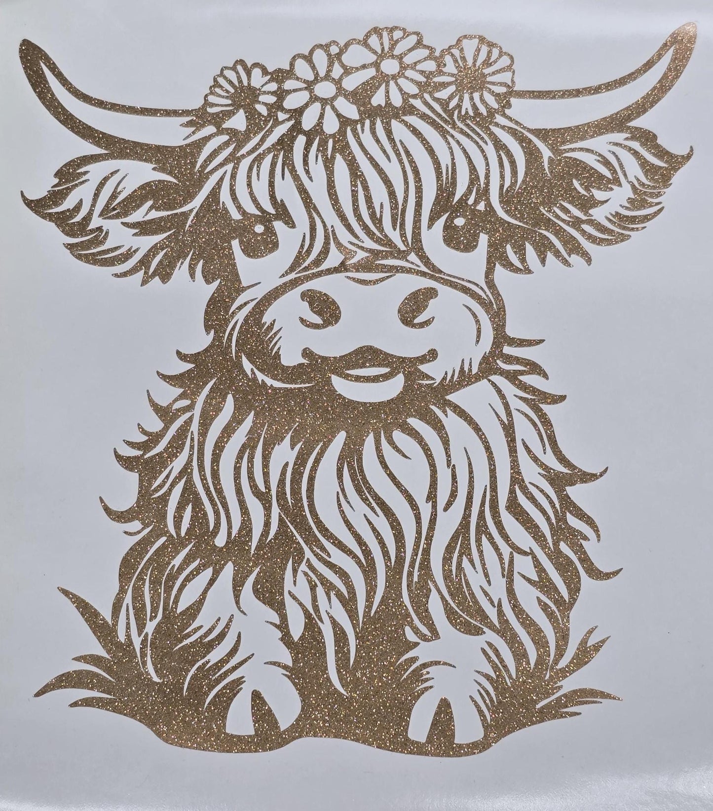 VINYL Car Decal | HIGHLAND COW Decal | Highland Baby Cow | Calf Country Decal | Scottish Highland Cow | Rustic Cow | Computer Car Window