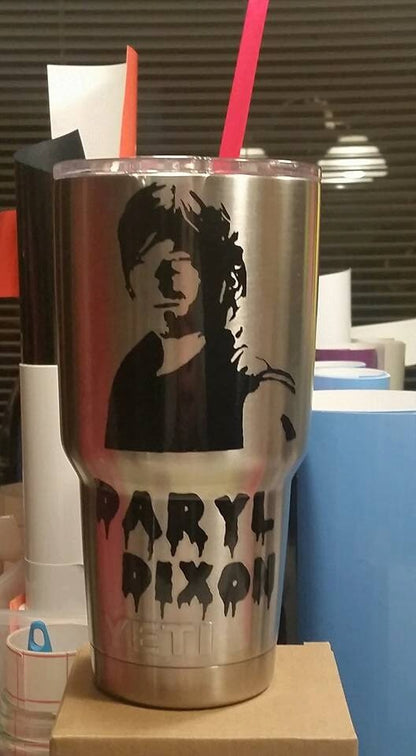 The Walking Dead Daryl Decal With name perfect for a Yeti or RTIC cups! DARYL DIXON Decal twd Decal Car decal computer decal