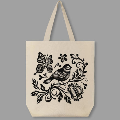 Chinoiserie Inspired Bird, Peony, Vines and Butterfly Vinyl Decal – CAR WINDOW, LAPTOP, Elegant Floral Bird Silhouette Design